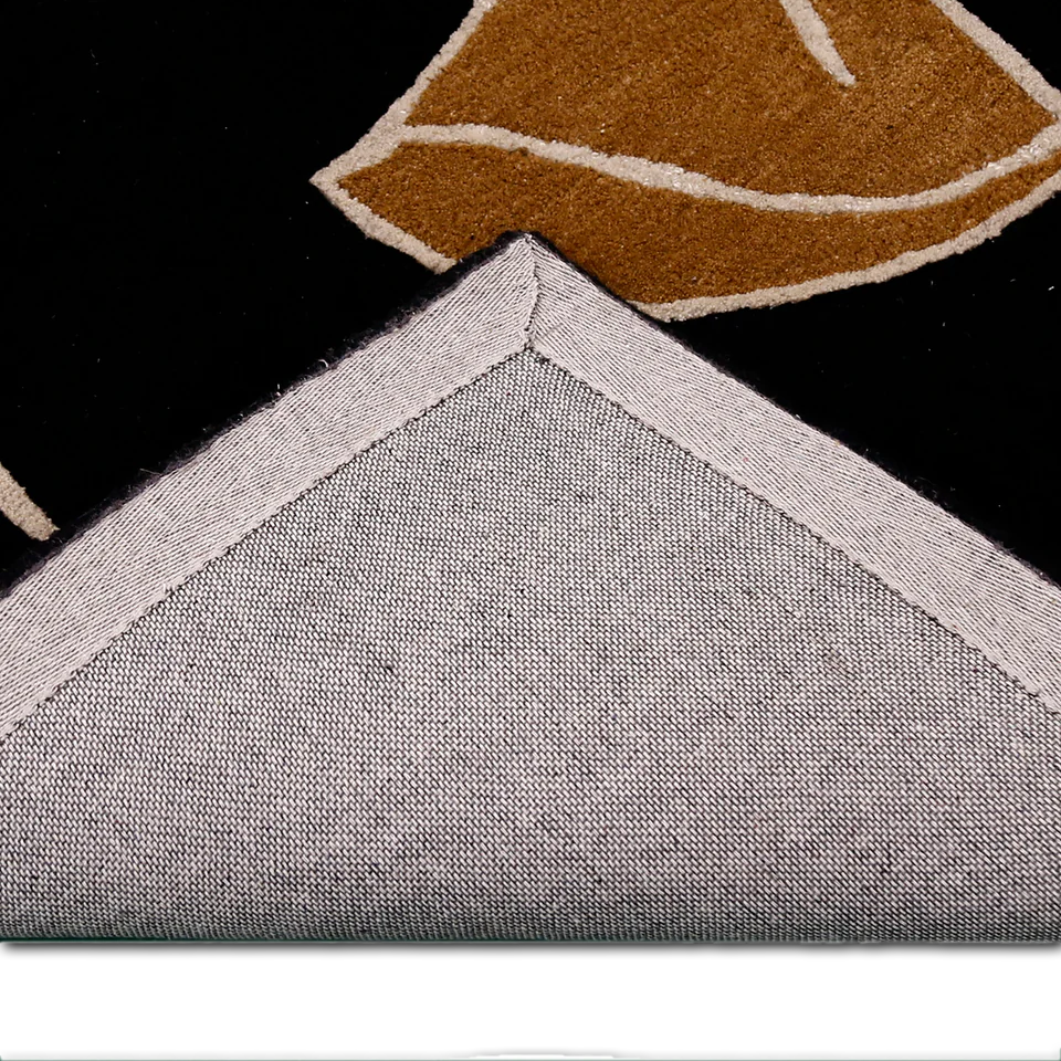Ochre Mosaic Abstract Hand Tufted Wool Wall Rug