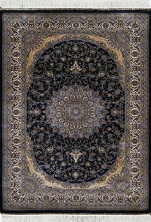 Midnight Sunburst Blue Rug