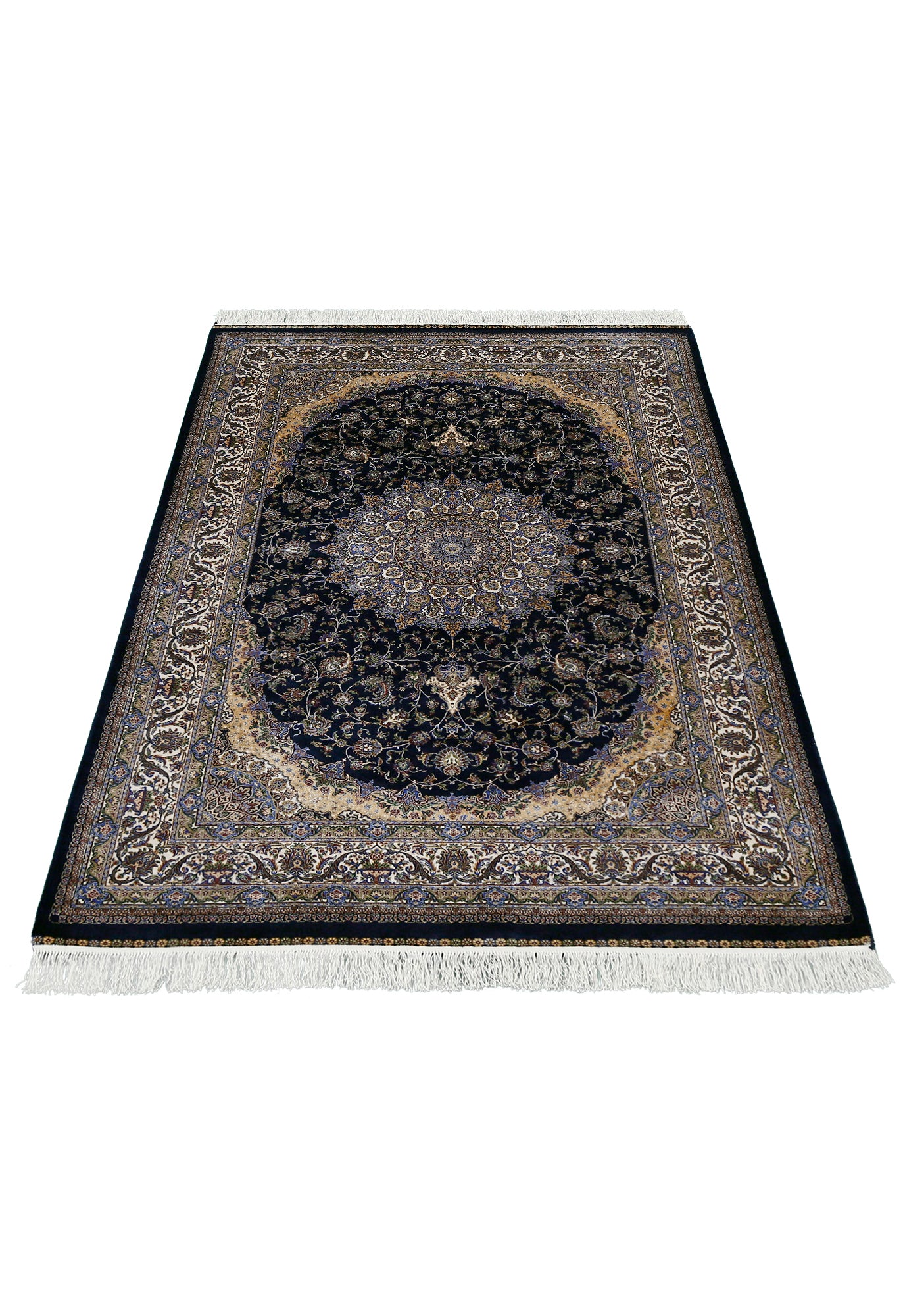 Midnight Sunburst Blue Rug