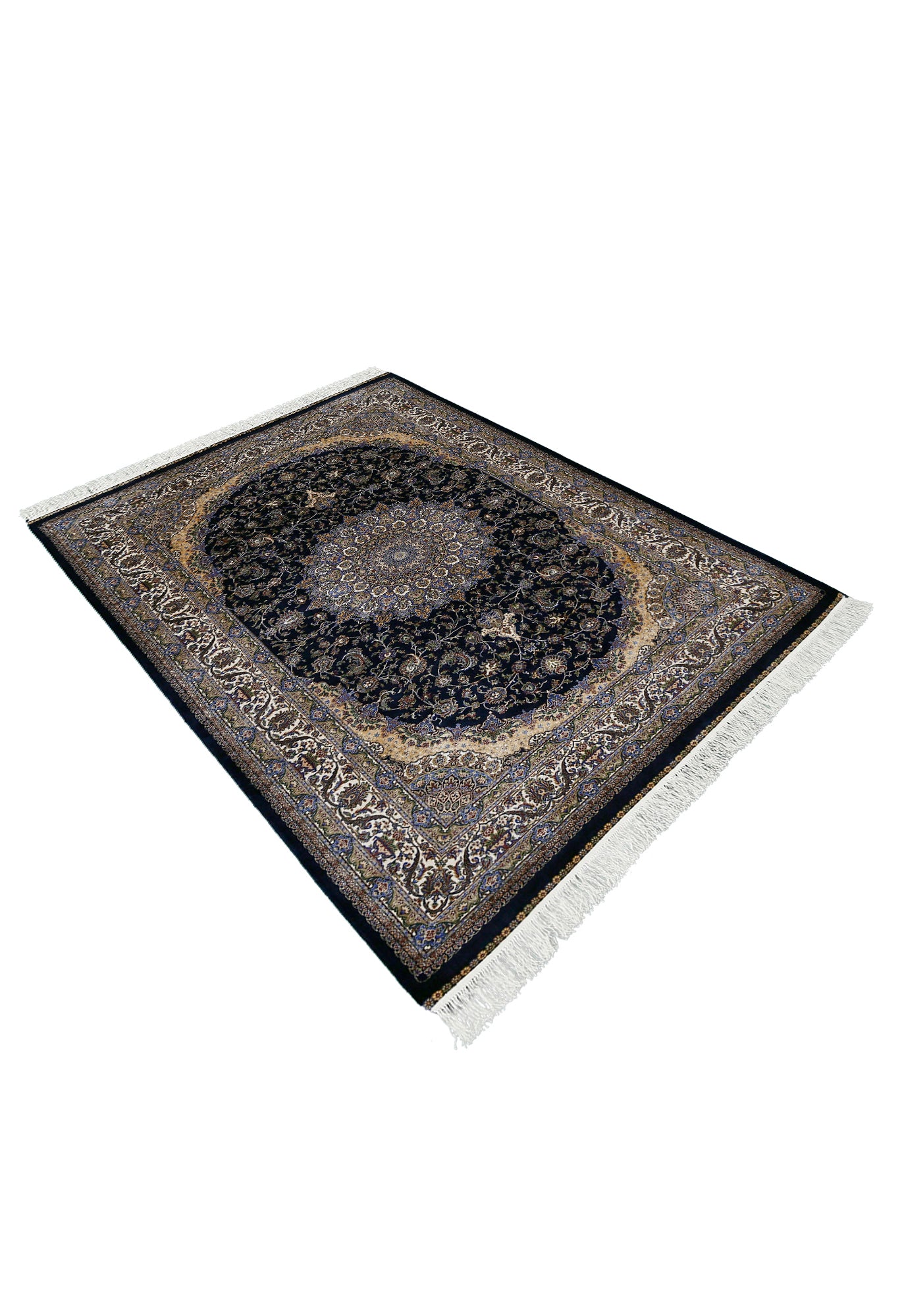 Midnight Sunburst Blue Rug