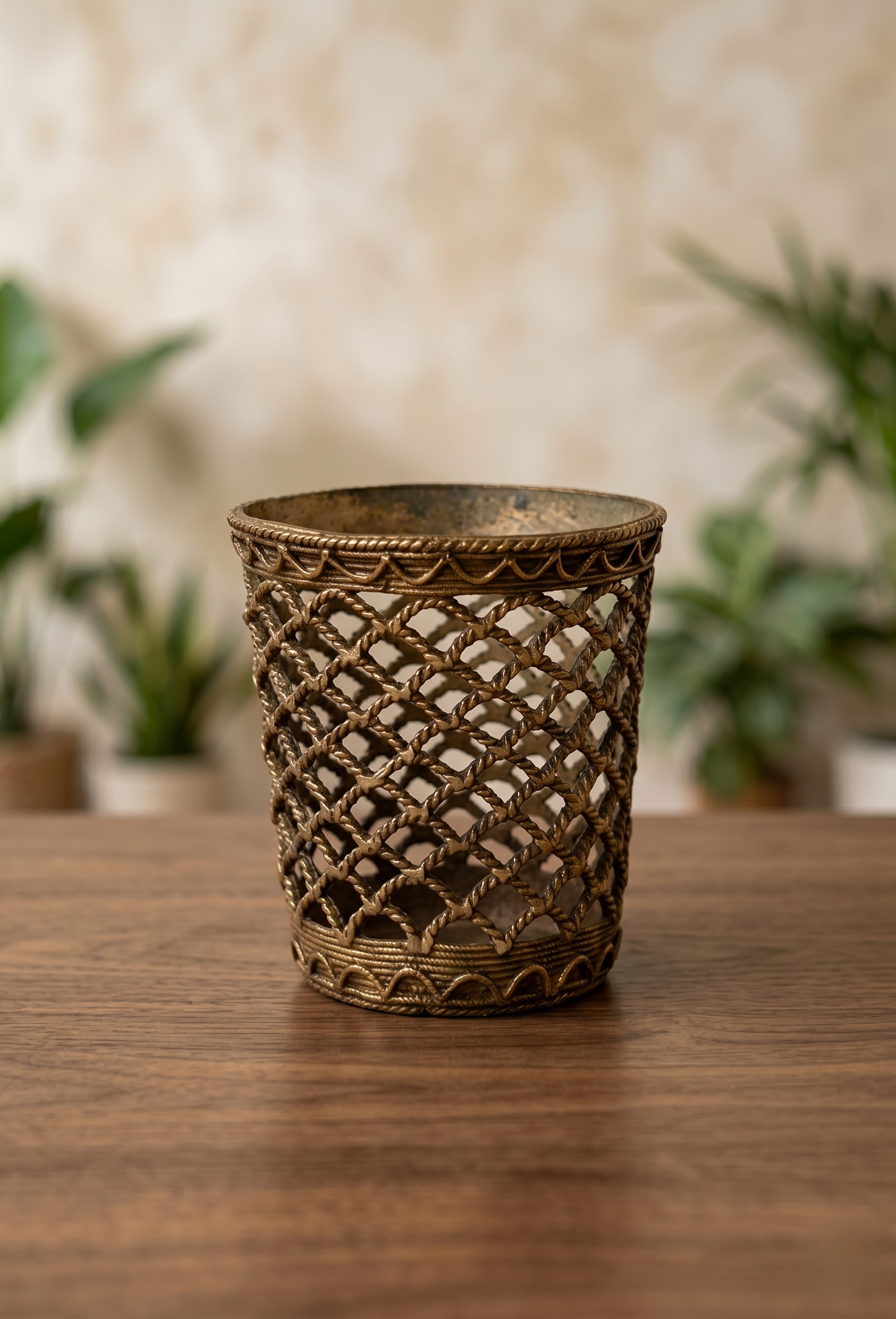 Khushi-Living-Artefacts-Brass-Pen Holder