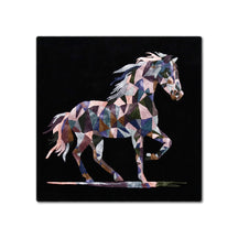 Geometric Horse Hand Tufted Wool Viscose Wall Rug