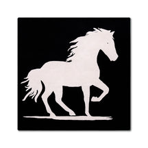 White Horse Silhouette Hand Tufted Wool Viscose Wall Rug