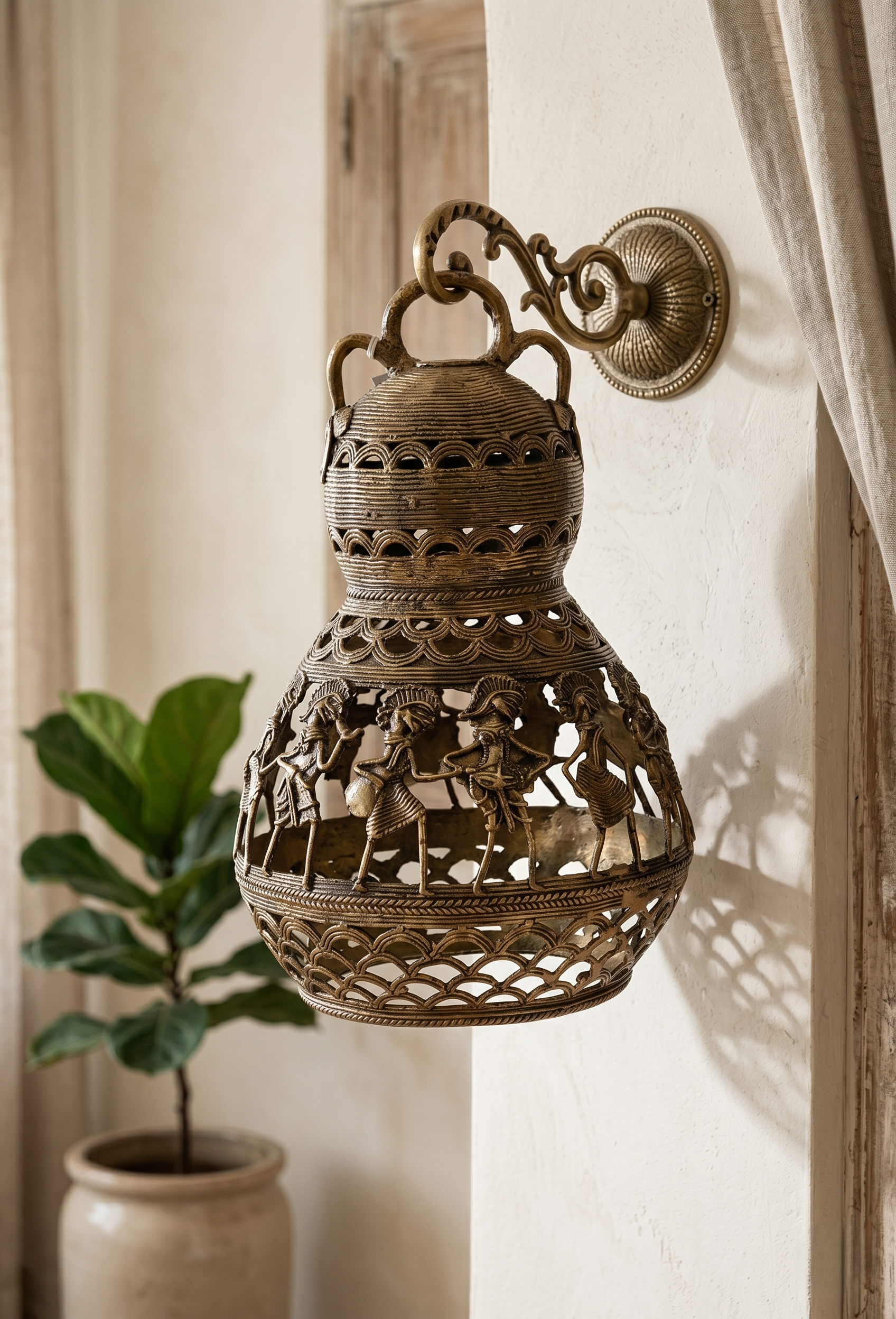 Khushi-Living-Artefacts-Brass-Lantern