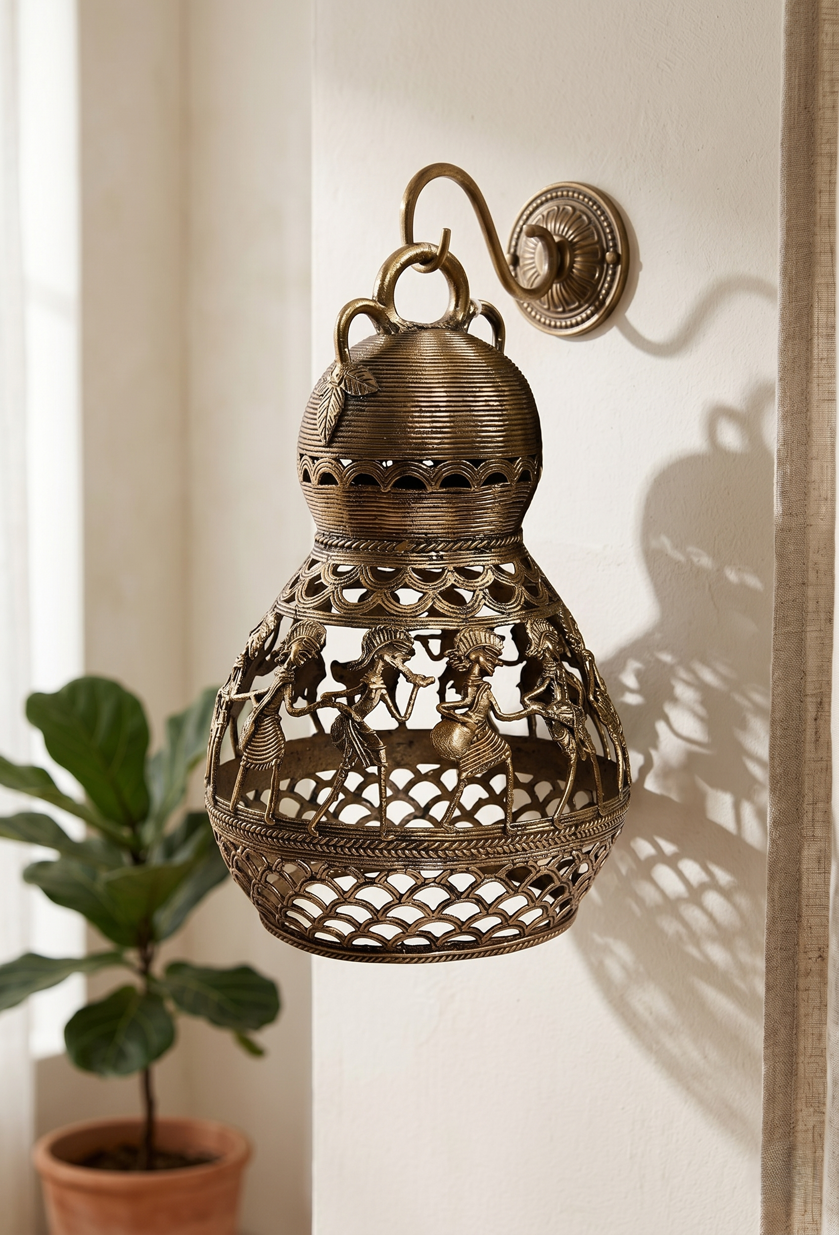 Khushi-Living-Artefacts-Brass-Lantern