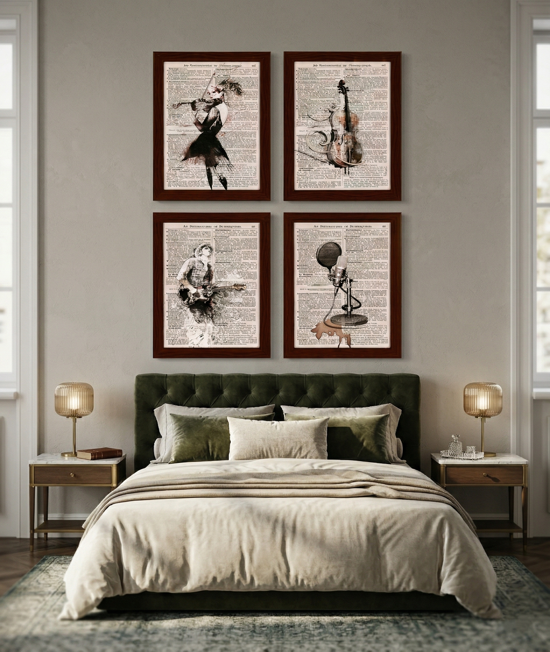 Khushi-Living-Paintings-Black & White-Set of 4