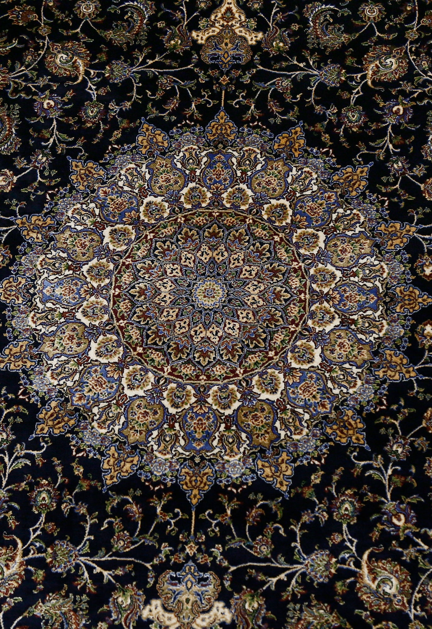 Midnight Sunburst Blue Rug