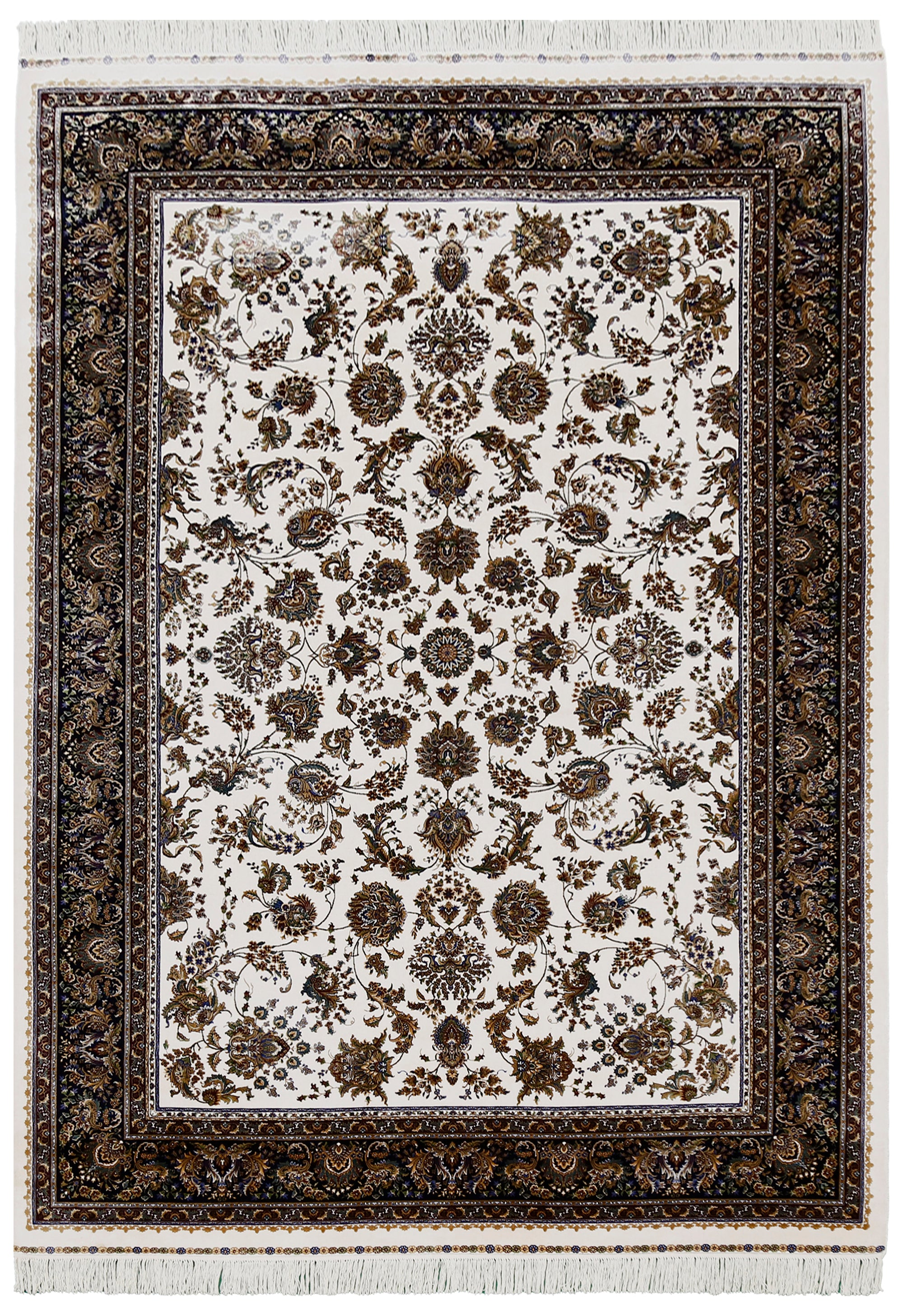 Cream Black Classic Rug