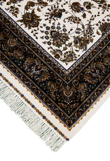 Cream Black Classic Rug