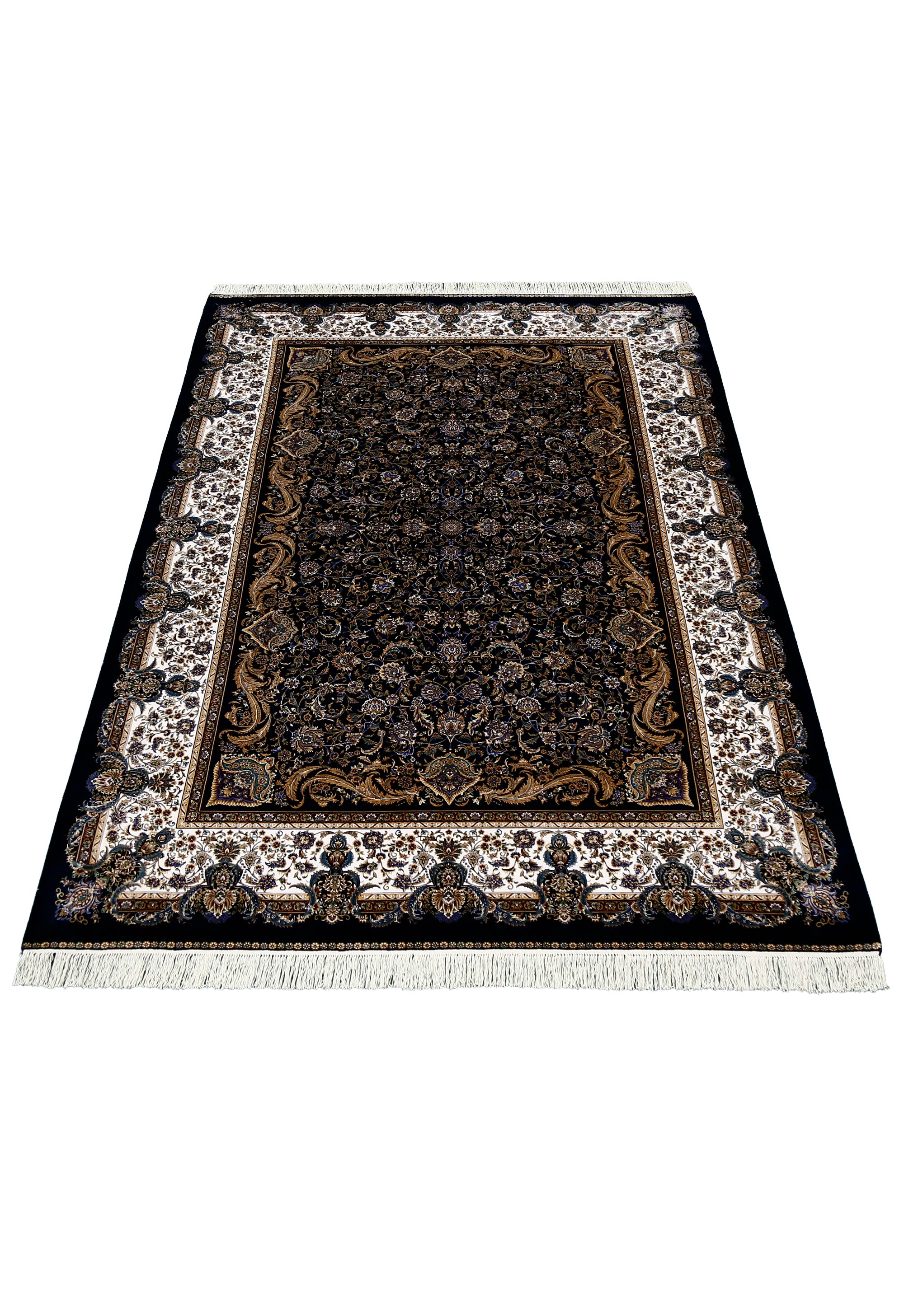 Midnight Frame Floral Rug