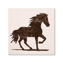 Brown Horse Silhouette Hand Tufted Wool Viscose Wall Rug