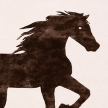 Brown Horse Silhouette Hand Tufted Wool Viscose Wall Rug