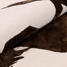 Brown Horse Silhouette Hand Tufted Wool Viscose Wall Rug