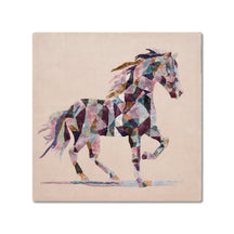 Multicolour Geometric Horse Hand Tufted Wool Viscose Wall Rug