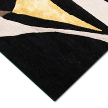 Abstract Organic Hand Tufted Wool Viscose Wall Rug