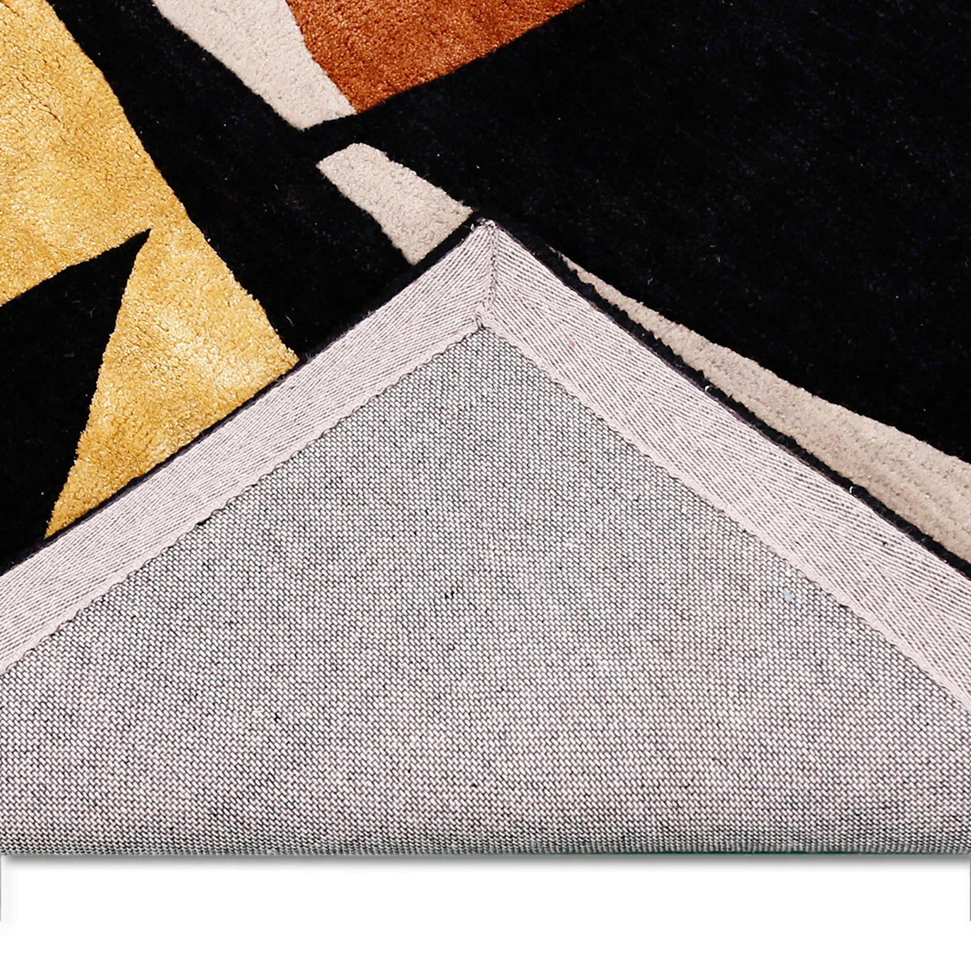 Abstract Organic Hand Tufted Wool Viscose Wall Rug