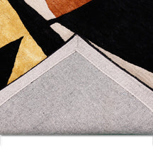 Abstract Organic Hand Tufted Wool Viscose Wall Rug