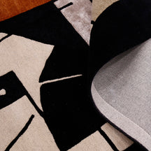 Abstract Cubist Animal Hand Tufted Wool Viscose Wall Rug