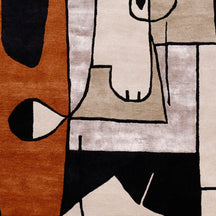 Abstract Cubist Animal Hand Tufted Wool Viscose Wall Rug