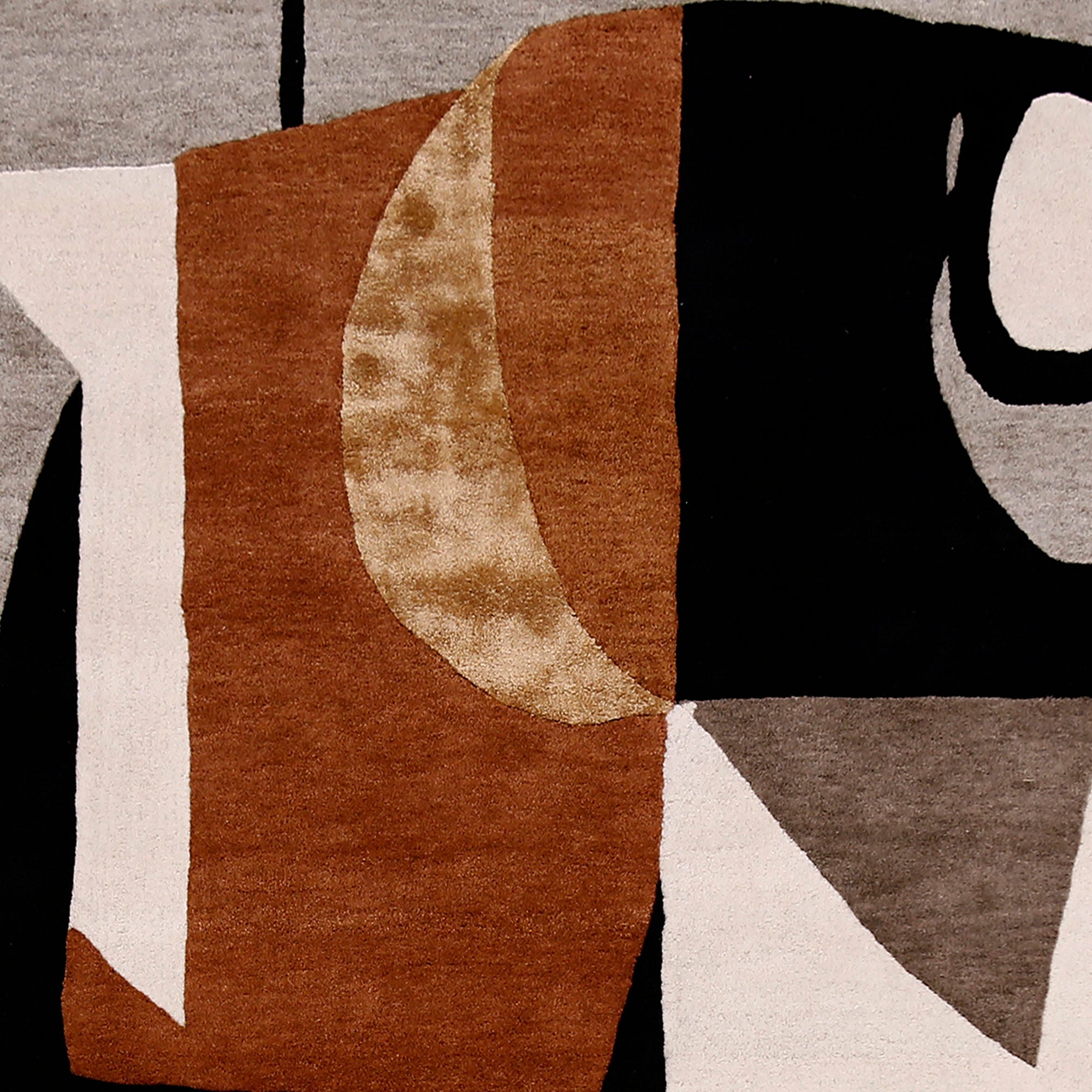 Abstract Geometric Hand Tufted Wool Viscose Wall Rug