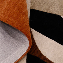 Abstract Bird Forms Hand Tufted Wool Viscose Wall Rug