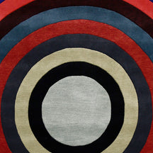 Concentric Circle Hand Tufted Wool Wall Rug