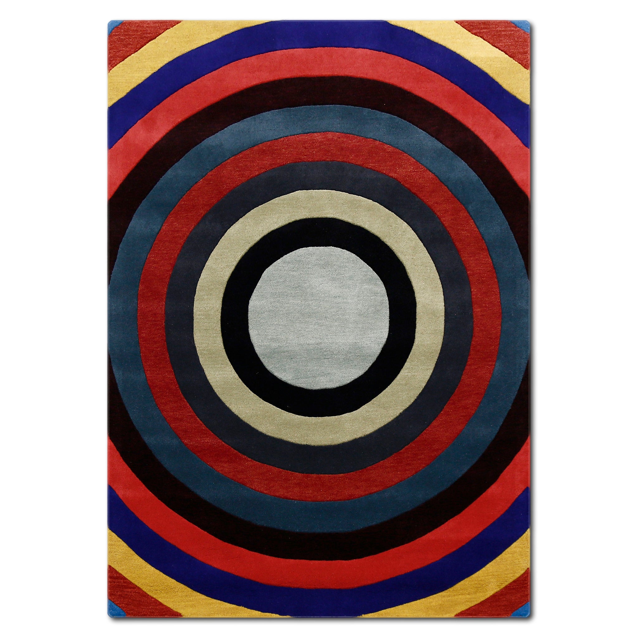 Concentric Circle Hand Tufted Wool Wall Rug