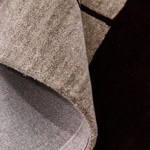 Earth Tone Abstract Geometric Hand Tufted Wool Viscose Wall Rug