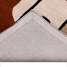 Abstract Cubist Forms Hand Tufted Wool Wall Rug