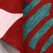 Abstract Lady Hat Hand Tufted Wool Wall Rug