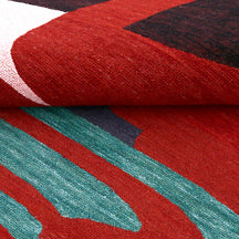 Abstract Lady Hat Hand Tufted Wool Wall Rug