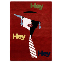 Hey Lady Pop Art Hand Tufted Wool Viscose Wall Rug