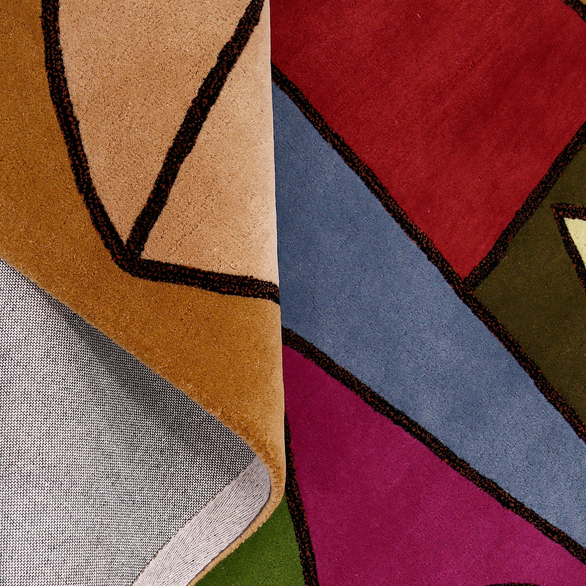 Cubist Face Hand Tufted Wool Wall Rug