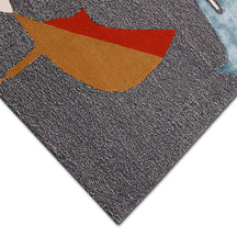 Abstract Musician Hand Tufted Wool Viscose Wall Rug