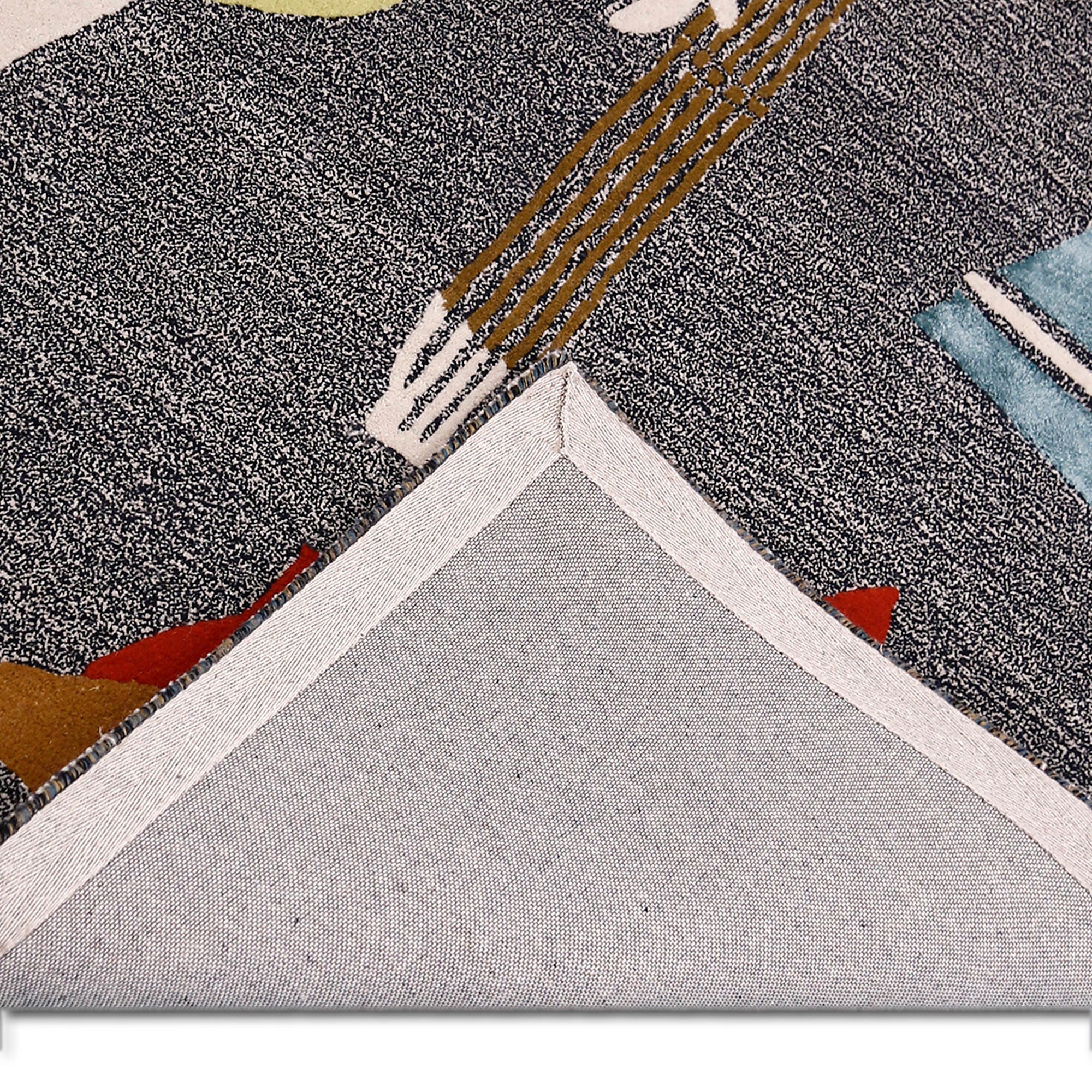 Abstract Musician Hand Tufted Wool Viscose Wall Rug