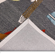 Abstract Musician Hand Tufted Wool Viscose Wall Rug