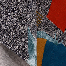 Abstract Musician Hand Tufted Wool Viscose Wall Rug