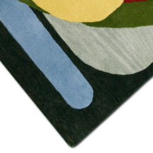Abstract Watermelon Figure Hand Tufted Wool Wall Rug