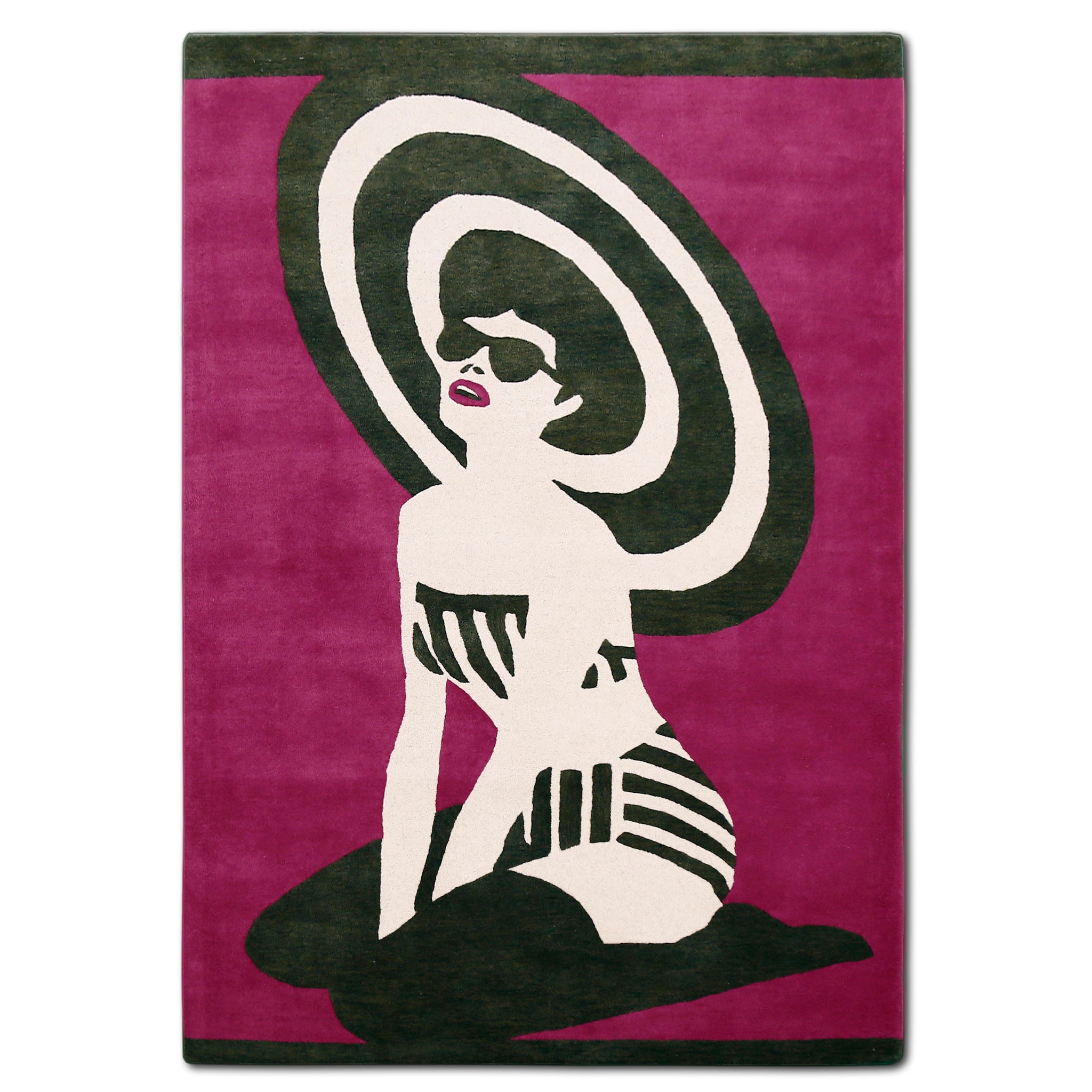 Abstract Fashion Lady Hand Tufted Wool Wall Rug