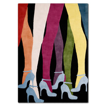 Abstract High Heels Hand Tufted Wool Wall Rug