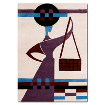 Fashion Lady Handbag Hand Tufted Wool Wall Rug