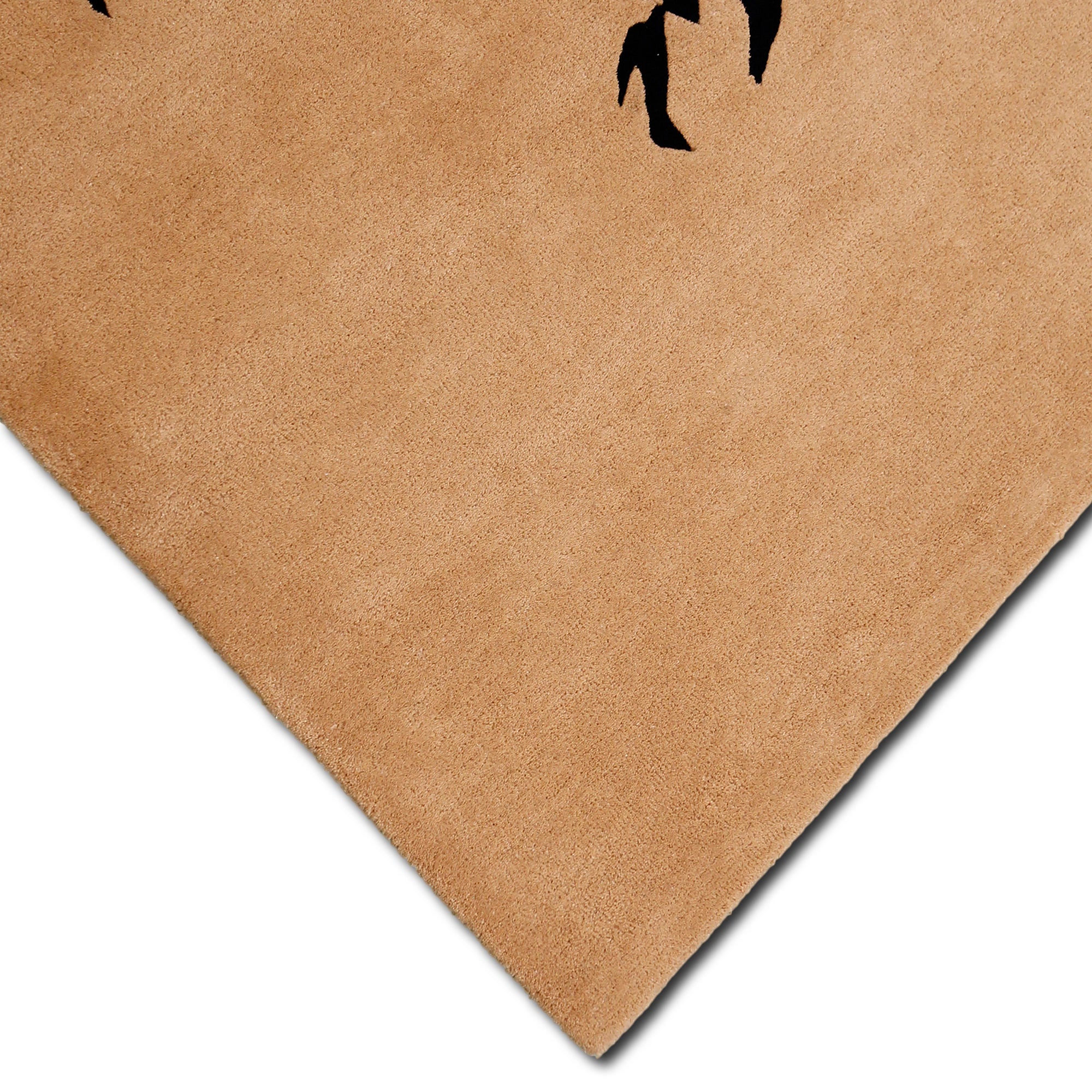 Minimal Dancing Couple Hand Tufted Wool Wall Rug
