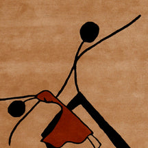Dance Duo Hand Tufted Wool Wall Rug