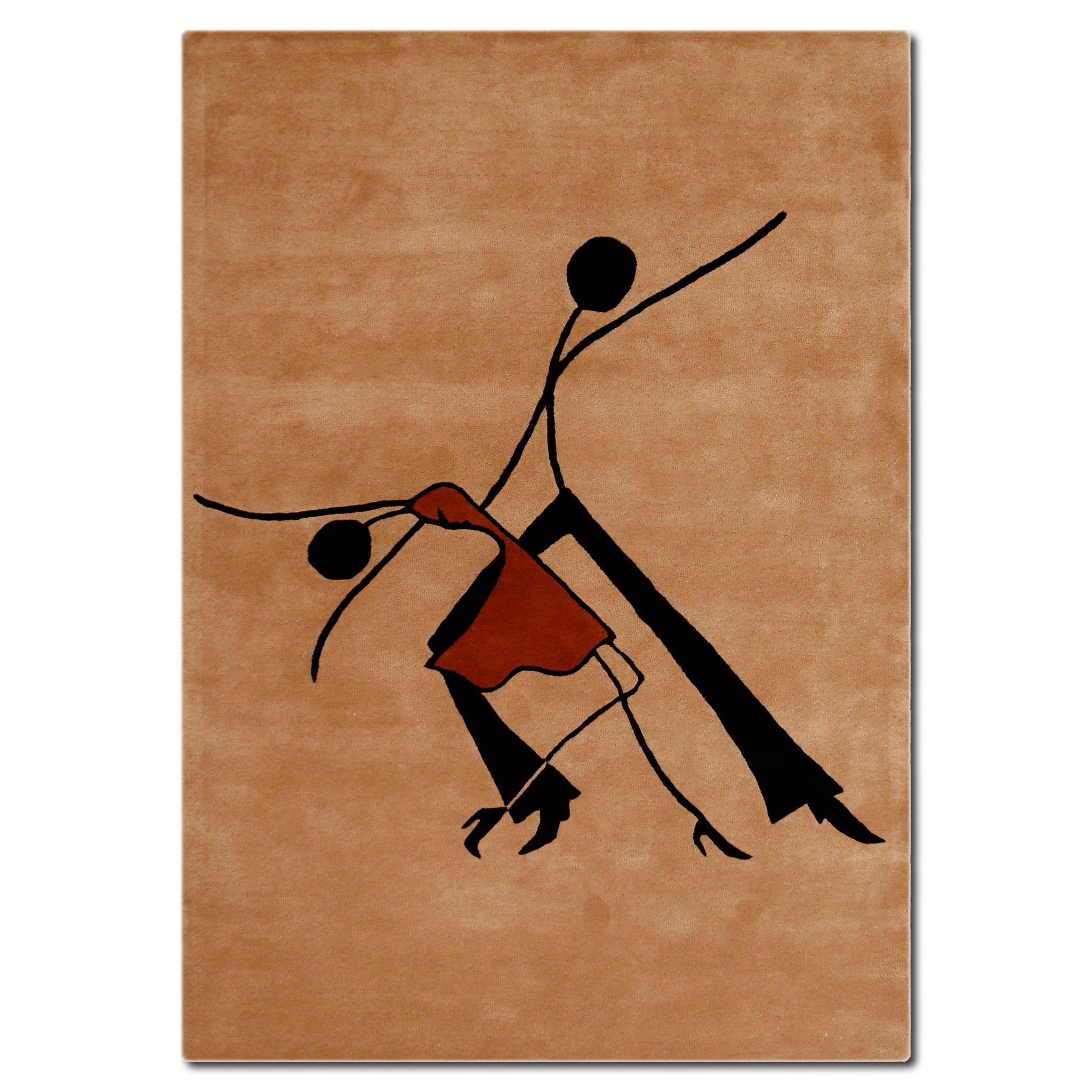 Dance Duo Hand Tufted Wool Wall Rug