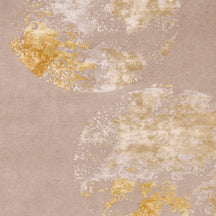 Beige Gold Abstract Bloom Hand Tufted Wool Viscose Wall Rug