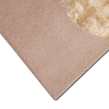 Beige Gold Abstract Bloom Hand Tufted Wool Viscose Wall Rug