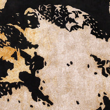 Ivory Gold Abstract Bloom Hand Tufted Wool Viscose Wall Rug