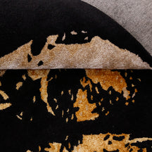 Ivory Gold Abstract Bloom Hand Tufted Wool Viscose Wall Rug