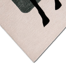 Equestrian Rider Hand Tufted Wool Viscose Wall Rug