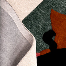 Equestrian Rider Hand Tufted Wool Viscose Wall Rug